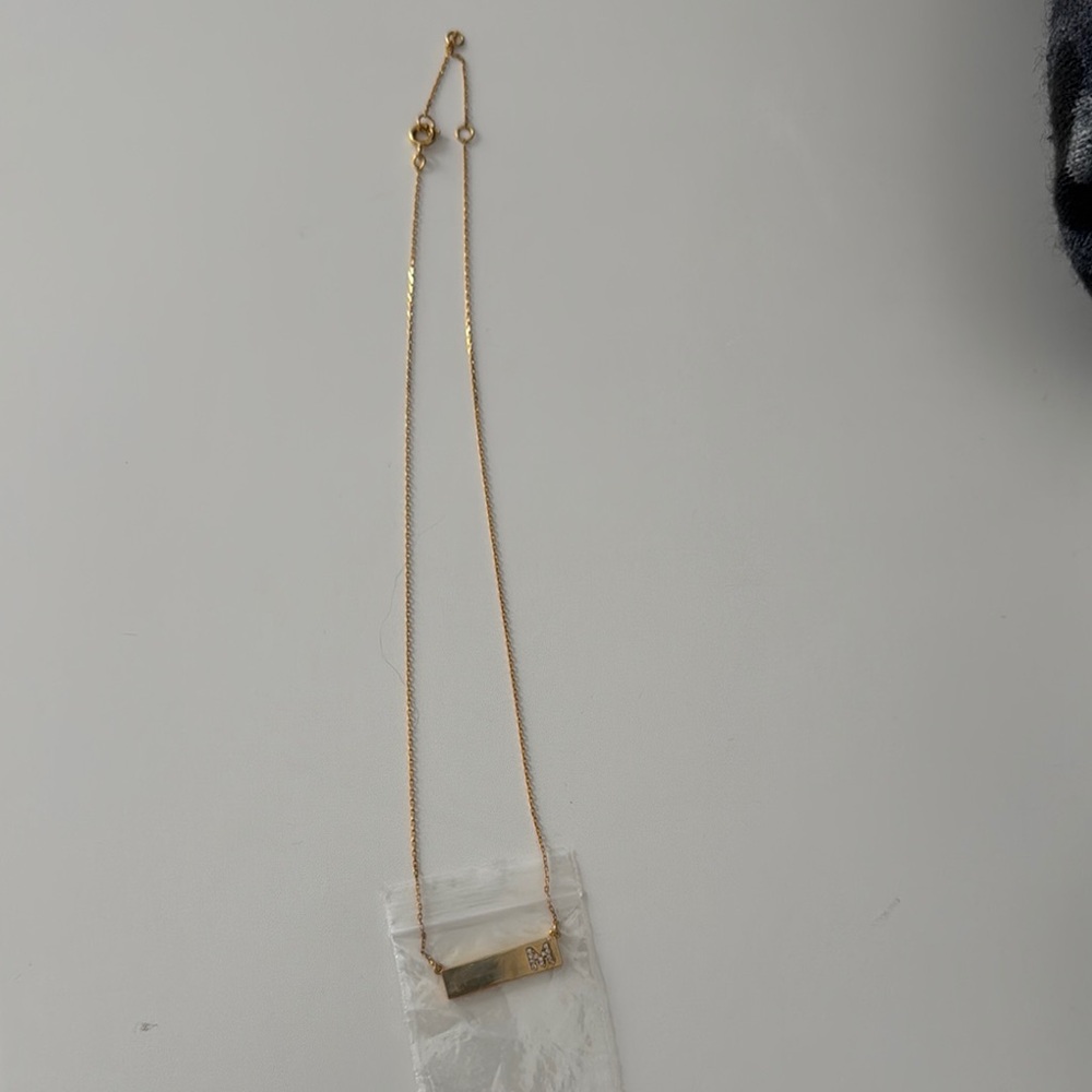 Gold Bar Pendant Necklace
